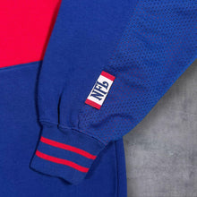 Load image into Gallery viewer, New York Giants NFL Pullover Sweatshirt Large Blue Red V Neck Mesh Sleeve
