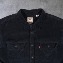 Load image into Gallery viewer, Levis Jackson Worker Black Corduroy Overshirt Shirt Mens XL Relaxed Workwear
