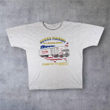 Load image into Gallery viewer, Vintage 90s Moving Forward T Shirt XL Single Stitch Semi Truck Trucker USA
