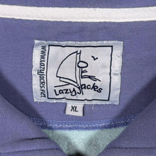 Load image into Gallery viewer, Early 00's Lazy Jacks "Polperro" Graphic Baby Blue 1/4 Zip Sweatshirt
