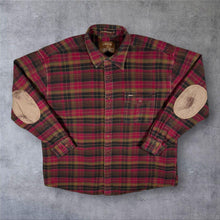 Load image into Gallery viewer, Orvis "The Fairbanks" Red Plaid Check Long Sleeve Cotton Wool Flannel Shirt
