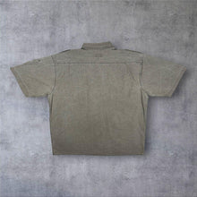 Load image into Gallery viewer, Vintage Nuovo Basic Western Safari Style Washed Grey Cotton Short Sleeve Shirt
