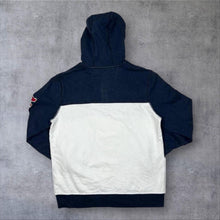 Load image into Gallery viewer, Early 00’s Nautica Colour Block Embroidered Spellout 1/4 Button Pullover Hoodie
