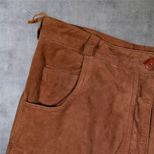 Load image into Gallery viewer, Vintage Copacabana Brown Suede Leather Trousers W31 L29 High Waist 80s 90s
