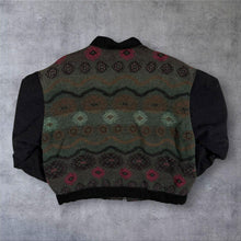 Load image into Gallery viewer, Vintage Redpoint Blockhouse Aztec Bomber Jacket Wool Blend Southwestern XL
