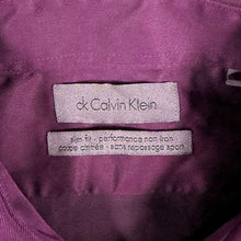 Load image into Gallery viewer, CK Calvin Klein "Performance Non-Iron" Maroon Purple Long Sleeve Slim Fit Shirt
