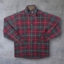 Load image into Gallery viewer, Vintage Angelo Litrico Red Grey Plaid Check Lumberjack Long Sleeve Flannel Shirt

