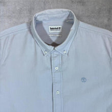 Load image into Gallery viewer, Timberland "Slim Fit" Pale Blue Long Sleeve Cotton Button-Up Shirt
