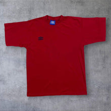 Load image into Gallery viewer, Early 00’s Umbro Classic Embroidered Mini Logo Spellout T-Shirt
