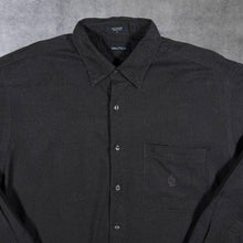 Load image into Gallery viewer, Nautica Classic Dark Grey Mini Pocket Logo Cotton Long Sleeve Shirt
