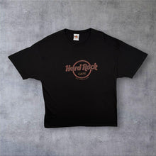 Load image into Gallery viewer, Vintage Hard Rock Cafe "Edinburgh" Tourist Souvenir Spellout Graphic Black T-Shirt
