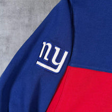 Load image into Gallery viewer, New York Giants NFL Pullover Sweatshirt Large Blue Red V Neck Mesh Sleeve
