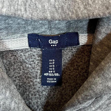 Load image into Gallery viewer, GAP Classic Embroidered Big Logo Spellout Grey Zip Hoodie
