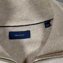 Load image into Gallery viewer, GANT Classic Embroidered Mini Logo Beige Cotton 1/4 Zip Knit Jumper
