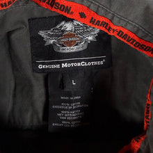 Load image into Gallery viewer, Harley Davidson Genuine MotorClothes Mens L Grey Embroidered Biker Shirt
