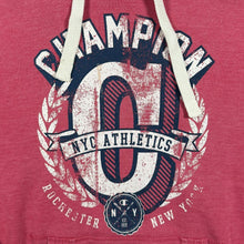 Load image into Gallery viewer, Champion “NYC Athletics” Distressed Style Graphic Red Pullover Hoodie
