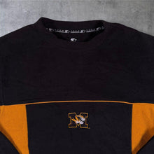 Load image into Gallery viewer, Vintage Starter NCAA Missouri Tigers Mini Logo College Black Yellow Fleece Sweatshirt
