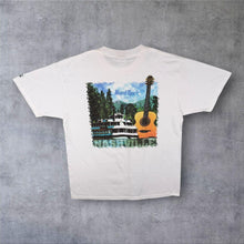 Load image into Gallery viewer, Vintage Hard Rock Cafe "Nashville" USA Tourist Graphic White Cotton T-Shirt
