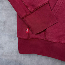 Load image into Gallery viewer, Levi's Y2K Burgundy Red Tab Hoodie Exposed Seam Inside Out Pullover Vintage
