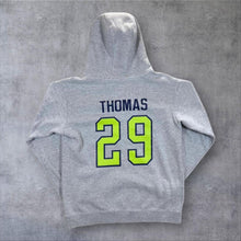 Load image into Gallery viewer, Fanatics NFL Pro Line Seattle Seahawks "Thomas 29" Football Graphic Grey Hoodie
