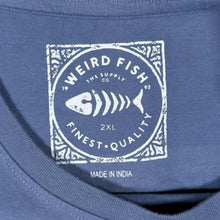 Load image into Gallery viewer, Weird Fish "Fleetwood Quack" Parody Music Spellout Graphic Blue T-Shirt
