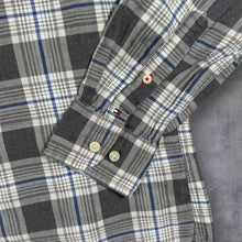 Load image into Gallery viewer, Tommy Hilfiger "Melange Custom Fit" Grey Check Long Sleeve Cotton Button-Down Shirt
