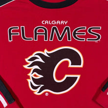 Load image into Gallery viewer, NHL Calgary Flames Ice Hockey Logo Graphic Red Long Sleeve Cotton T-Shirt
