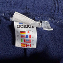 Load image into Gallery viewer, Vintage Adidas Y2K Three Stripe Fleece Track Pants Navy Blue Joggers GB 30 Small
