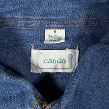 Load image into Gallery viewer, Vintage Canda C&amp;A Cowboy Western Aztec Panel Blue Denim Long Sleeve Shirt
