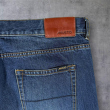 Load image into Gallery viewer, Musto Men's Size 36 Regular Fit Dark Wash Blue Denim Jeans
