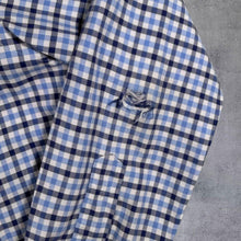 Load image into Gallery viewer, Ralph Lauren "Classic Fit" Navy Blue White Check Cotton Long Sleeve Button-Down Shirt
