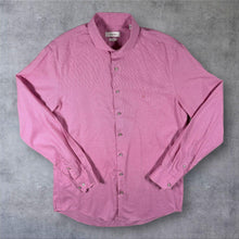 Load image into Gallery viewer, Calvin Klein "Fitted" Pink Patterned Long Sleeve Cotton Dress Shirt
