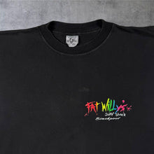 Load image into Gallery viewer, Vintage Fat Willy's Surf Shack "Blackpool" Surfer Tourist Graphic Faded Black T-Shirt

