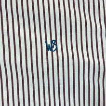 Load image into Gallery viewer, White Stuff Classic Cream Red Striped Mini Logo Long Sleeve Cotton Shirt
