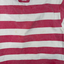 Load image into Gallery viewer, Vintage DEAL Washed Red White Colour Block Striped Nautical 1/4 Zip Smock Sweatshirt
