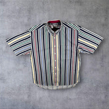 Load image into Gallery viewer, Vintage Donberry &amp; Keats Shirt M Multicolour Striped Short Sleeve Preppy 90s
