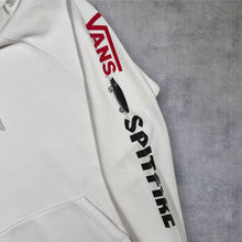 Load image into Gallery viewer, Vans x Spitfire Skateboarding White Pullover Hoodie Mens M Skate Sleeve Print
