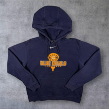 Load image into Gallery viewer, Nike Blue Devils Lacrosse College Centre Swoosh Graphic Navy Blue Hoodie
