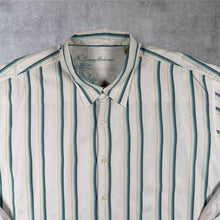 Load image into Gallery viewer, Tommy Bahama Mens XXL Silk Cotton Shirt Striped Jacquard Long Sleeve Resort
