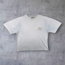 Load image into Gallery viewer, Early 00's Weird Fish Cartoon Spellout Graphic Faded Grey Cotton T-Shirt
