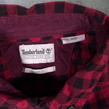 Load image into Gallery viewer, Timberland "Slim Fit" Red Black Check Cotton Long Sleeve Button-Down Shirt
