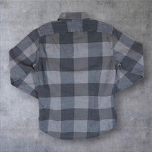 Load image into Gallery viewer, Calvin Klein Jeans "Slim Fit" Grey Plaid Check Long Sleeve Flannel Button-Up Shirt
