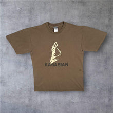 Load image into Gallery viewer, Vintage Kasabian T Shirt M Brown Khaki Gildan Y2K Indie Rock Band Music Tee
