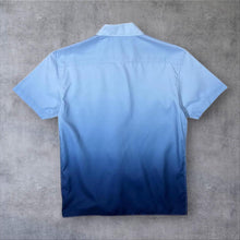 Load image into Gallery viewer, Early 00's Gothic Y2K Dragon Graphic Blue Gradient Short Sleeve Shirt
