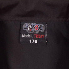 Load image into Gallery viewer, Early 00's Dognose Goth Y2K Tribal Dragon Flame Graphic Black Red Polyester Shirt
