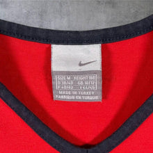 Load image into Gallery viewer, Early 00's Nike Silver Tag "England" Football Logo Graphic Red Ringer T-Shirt
