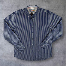 Load image into Gallery viewer, Paul &amp; Shark Yachting Mens Shirt Size 41 L Navy Stripe Cotton Button Down
