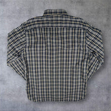 Load image into Gallery viewer, Tommy Hilfiger Mens Shirt L Navy White Yellow Plaid Check Regular Fit Button Down

