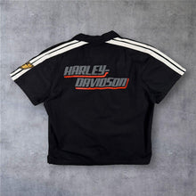 Load image into Gallery viewer, Harley Davidson MotorClothes Racing Mechanic Shirt XL Black Graphic Biker Y2K
