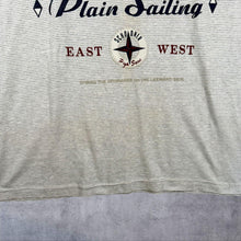 Load image into Gallery viewer, Vintage 90's Concept Man "Plain Sailing" Nautical Graphic Grey Raglan T-Shirt
